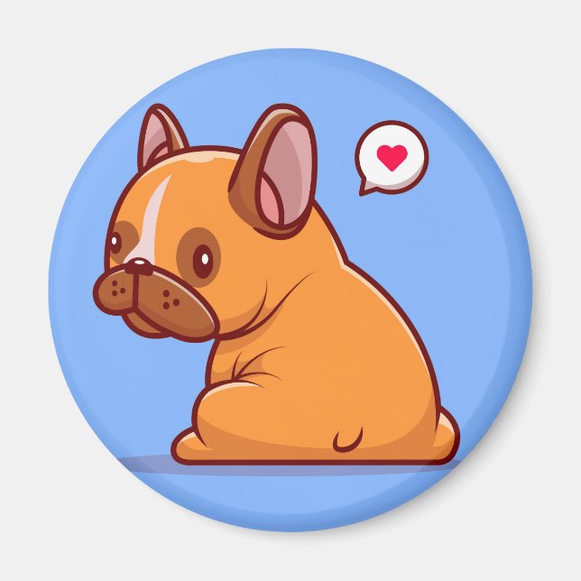 Aimant Carlin/Magnet de Bulldog français (Devant)