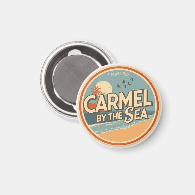 Aimant Carmel by the sea beach california pacific coast (Recto/Verso)