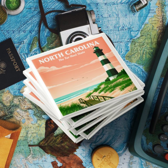 Aimant Caroline du Nord vintage (Créateur téléchargé)