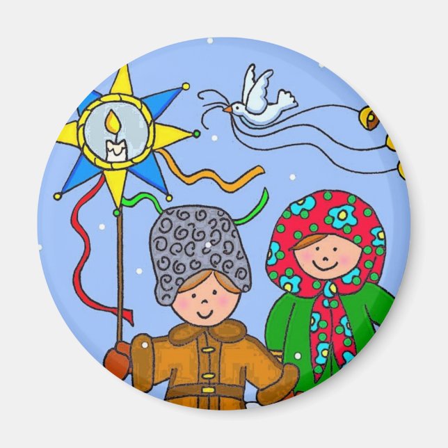 Aimant Carollers de Noël ukrainiens (Devant)