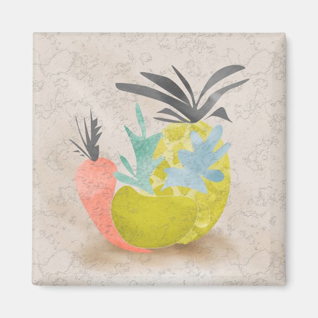 Aimant Carottes carottes carottes ananas fruits aliments (Devant)