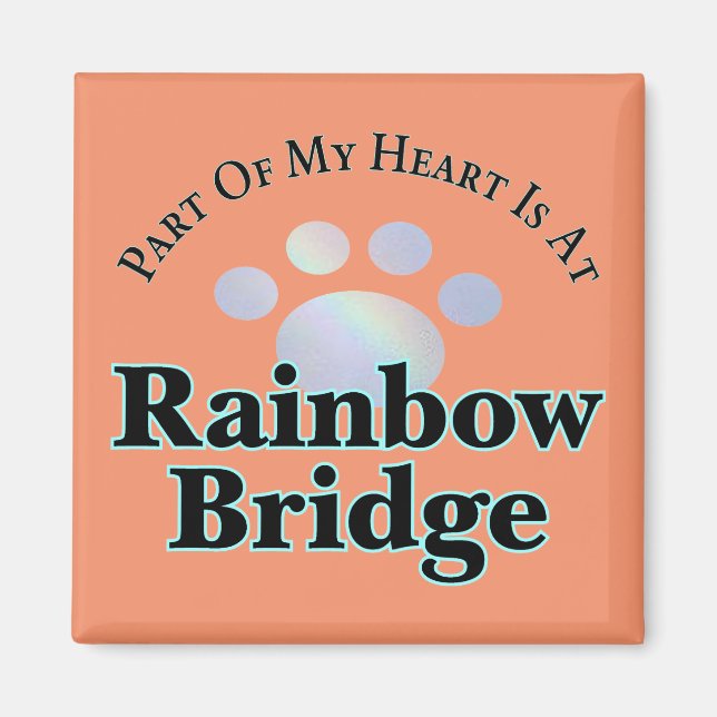 Aimant Carré brut du pont Rainbow (Devant)