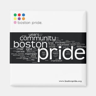 Aimant Carré d'aimant de nuage de mot