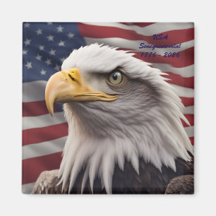 Aimant carré de 2 pouces American Eagle