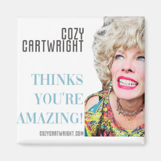 Aimant carré de 5 cm de Cozy Cartwright