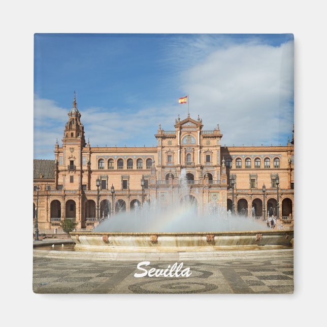 Aimant Carré de Séville Espagne (Devant)