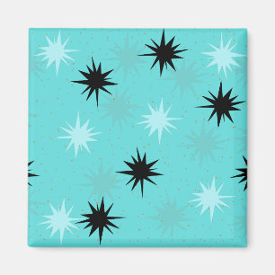 Aimant Carré de Starburst Turquoise atomique