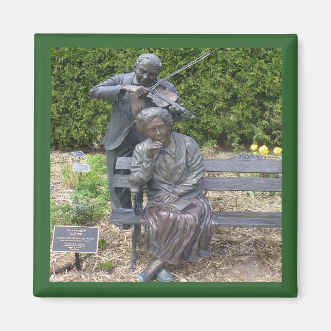 Aimant Carré du jardin botanique de la Serenade Couple Aî (Devant)