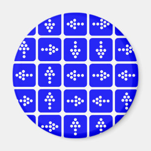 Aimant CARRÉ Flèche LED bleu