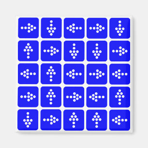 Aimant CARRÉ Flèche LED bleu