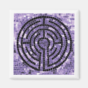 Aimant carré LABYRINTH VI - Blanc