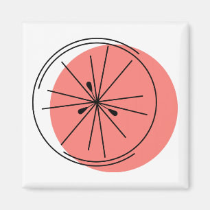 Aimant Carré magnétique rose Citrus
