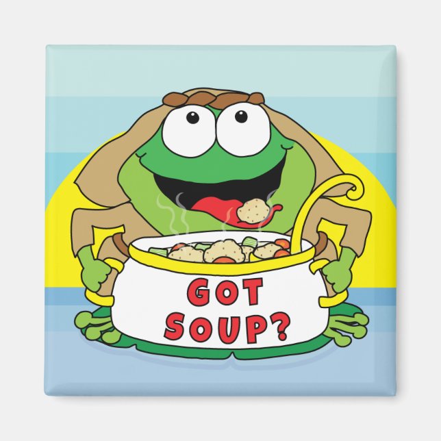 Aimant Carré Pâque "Avez-vous de la soupe ?" (Devant)