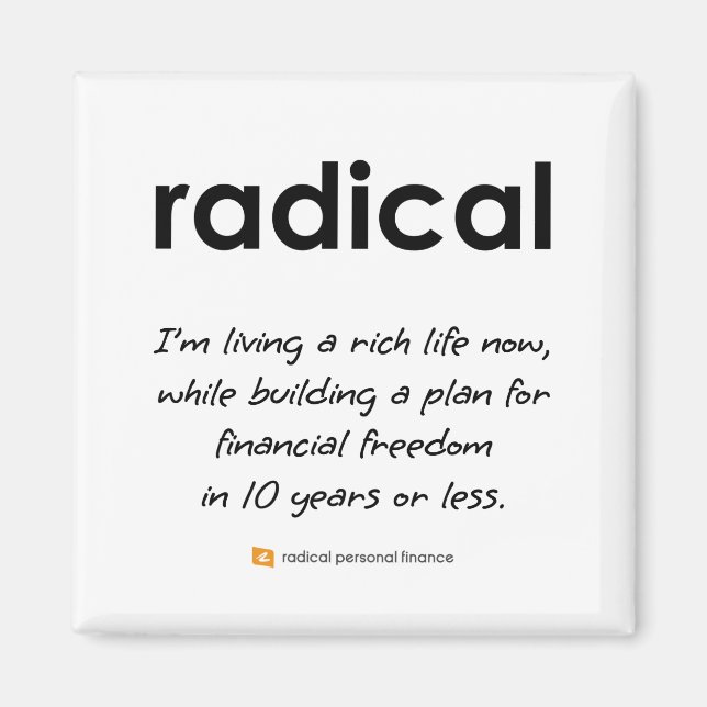 Aimant carré radical de 2 pouces (Devant)