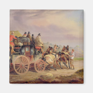 Aimant Cars de courrier sur la route : Le "mercure"