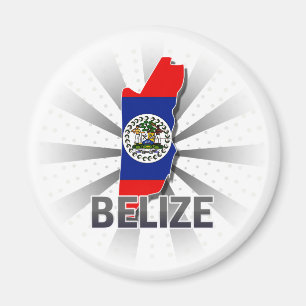 Aimant Carte 2,0 de drapeau de Belize