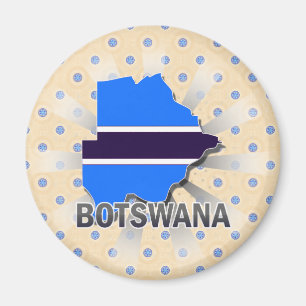 Aimant Carte 2,0 de drapeau du Botswana