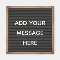 Carte à lettres noire dans l'aimant de message per