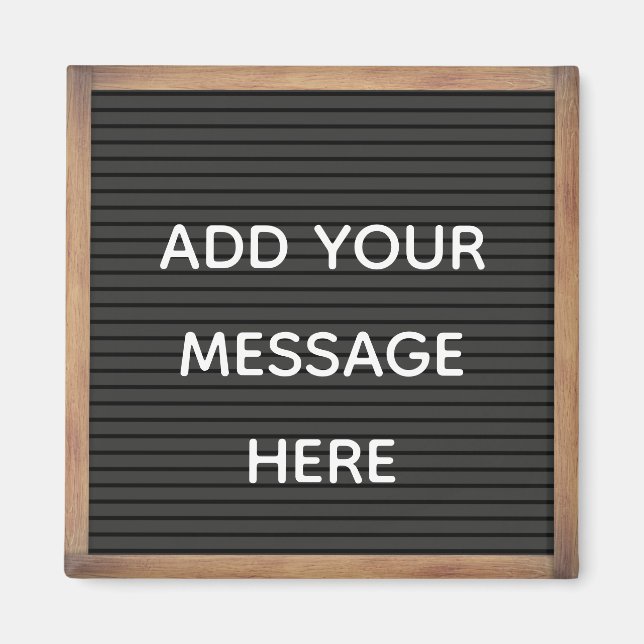 Aimant Carte à lettres noire dans l'aimant de message per (Devant)