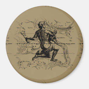 Aimant Carte Aquarius Constellation Hevelius 1690 sur Tau