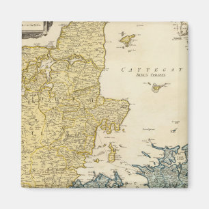 Aimant Carte Atlas du Danemark