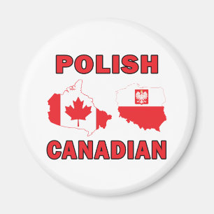 Aimant Carte canadienne polonaise