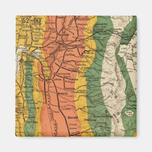 Aimant Carte climatique de Californie