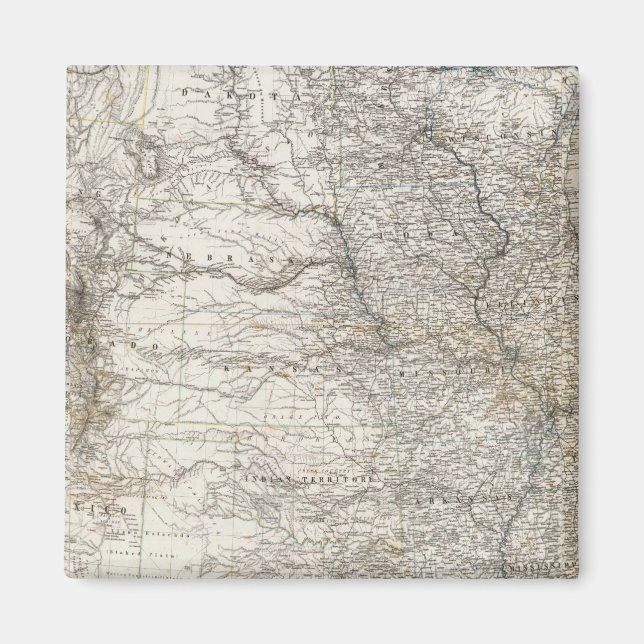 Aimant Carte composite des États-Unis d'Amérique (Devant)