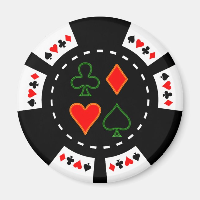AIMANT CARTE CONVIENT AU POKER CHIP (Devant)