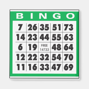 Aimant Carte de bingo-test