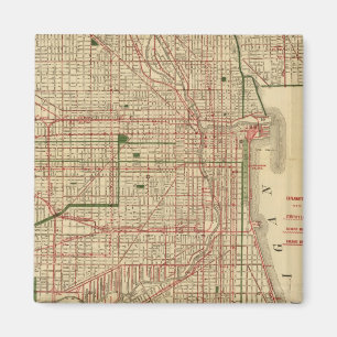 Aimant Carte de Chicago par Blanchard