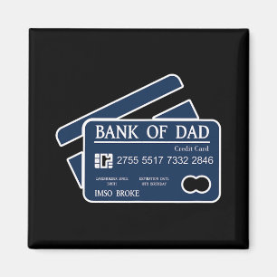 Aimant Carte De Crédit Banque De Papa Imso Fauché Blague 