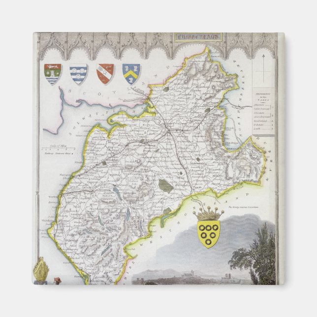 Aimant Carte de Cumberland, de 'Moule's English (Devant)