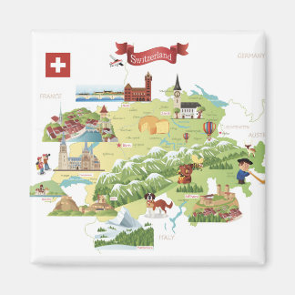 Aimant Carte de dessin Suisse