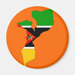 Aimant Carte de drapeau de la Mozambique