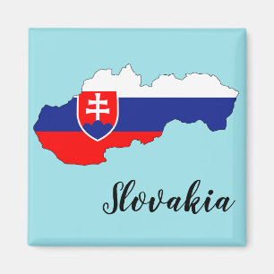 Aimant Carte de drapeau de la Slovaquie