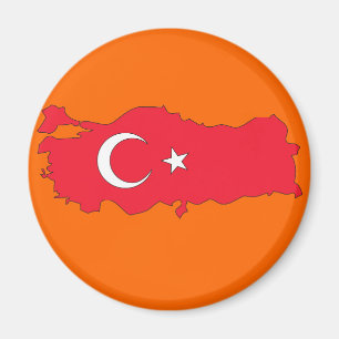 Aimant Carte de drapeau de la Turquie