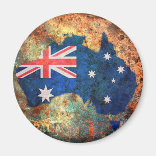 Aimant Carte de drapeau de l'Australie
