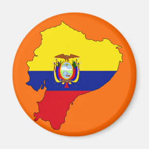 Aimant Carte de drapeau de l'Equateur