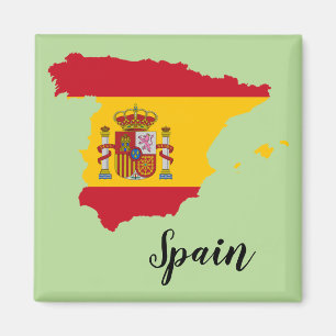 Aimant Carte de drapeau de l'Espagne