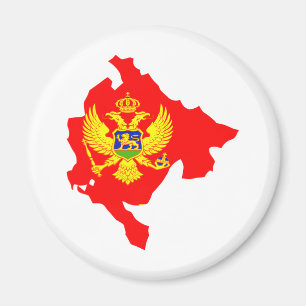 Aimant Carte de drapeau de Monténégro normale