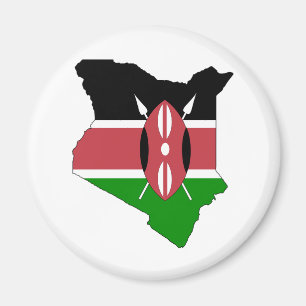 Aimant Carte de drapeau du Kenya normale