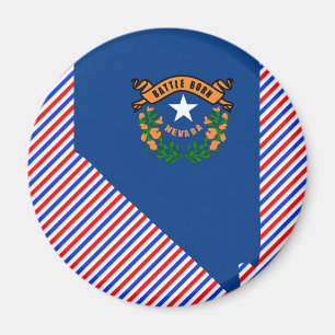 Aimant Carte de drapeau du Nevada