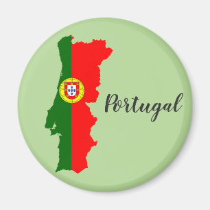 Aimant Carte de drapeau du Portugal