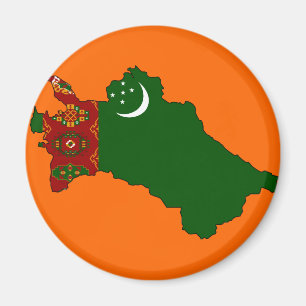 Aimant Carte de drapeau du Turkménistan