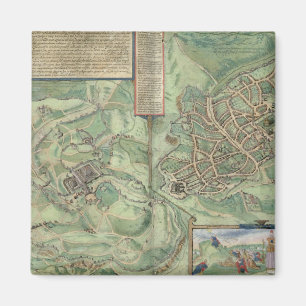 Aimant Carte de Jérusalem, de 'Civitates Orbis Terrarum'