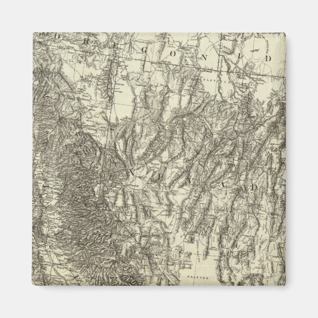 Aimant Carte de la Californie et du Nevada (Devant)