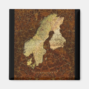 Aimant Carte de la cartographie scandinave