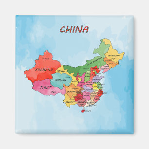 Aimant Carte de la Chine