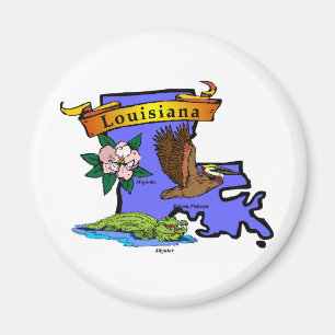 Aimant Carte de la Louisiane
